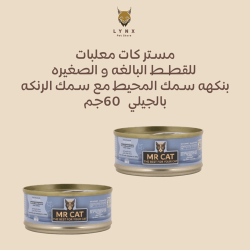 بكج مستر كات معلبات رطبه للقطط الصغيرة والبالغة 60...