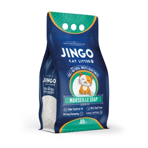 رمل قطط جينقو عالي التكتل خالي من الغبار 10 لتر