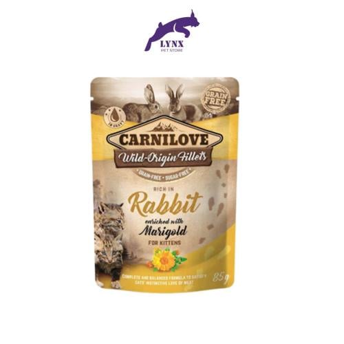 كارنيلوف اظرف رطب للقط الصغيرة بنكهة الأرانب 85 جر...