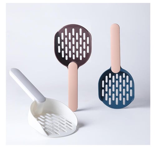 مجرفه تنظيف رمل القطط - متعدده الألوان