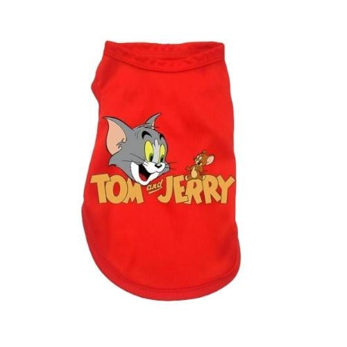 ملابس للقطط توم و جيري - لون الاحمر