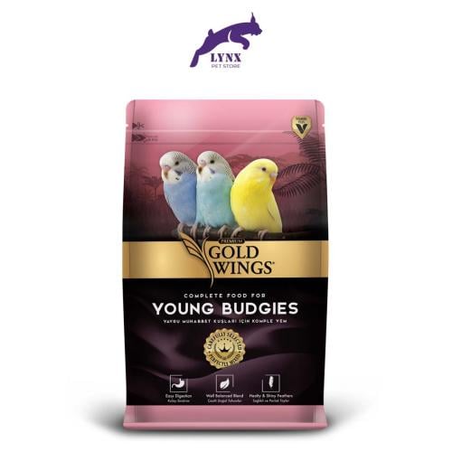 جولد وينجز بريميوم طعام كامل لطيور البادجي الصغيرة...