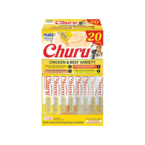 تشورو إنابا بنكهات الدجاج والجبن للقطط 14 جرام 20...