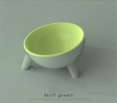 وعاء طعام للقطط و الكلاب بلاستك عالية الجرف منحني...