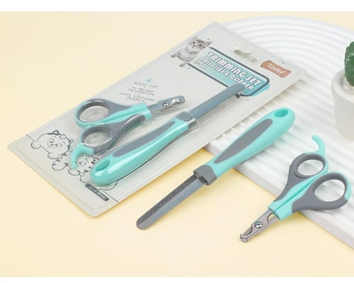 مقص ومبرد للعنايه بمخالب القطط والكلاب - قطعتين