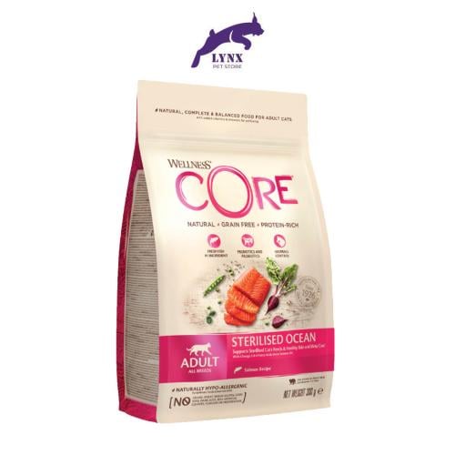 ويلنس كور أوشن – طعام جاف طبي للقطط المعقمة بسالمو...