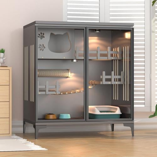 فيلا للقطط فاخرة من الخشب 120-60-130سم