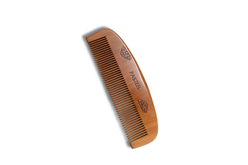 مشط شعر خشب طبيعي باستيل