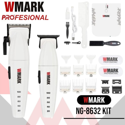 طقم حلاقة WMARK NG-8632 KIT - ماكينة قص وتحديد 2 ف...