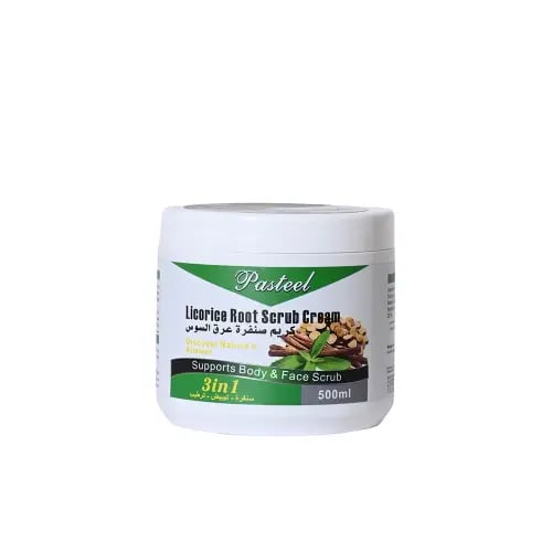 كريم صنفرة عرق السوس للوجه والجسم 3 في 1 - 500 مل | PASTEEL
