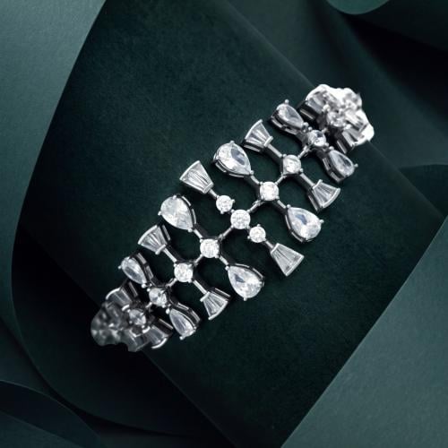 اسوارة فضة 925 عريضة متعددة الصفوف – Éterna Glow