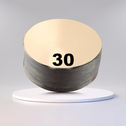 قاعدة كيك دائري لون ذهبي 10 كيلو مقاس 30 سم