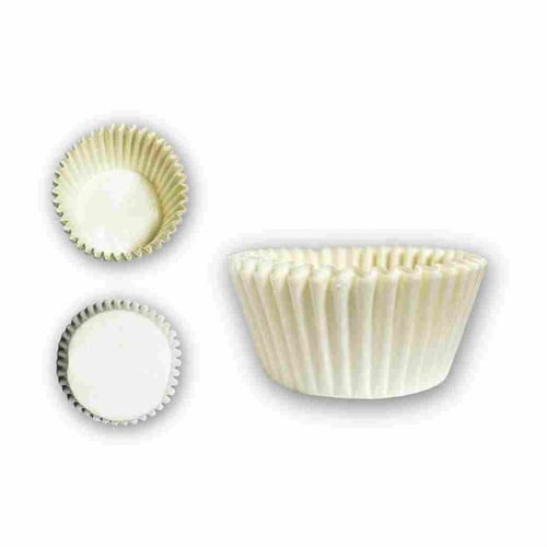 كب كيك دائري لون أبيض