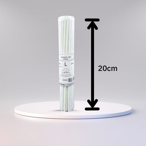 اعواد مصاص ابيض مقاس كبير 50 عود