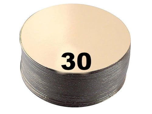 قاعدة كيك دائري لون ذهبي 10 كيلو مقاس 30 سم