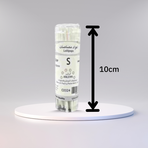 اعواد مصاص ابيض مقاس صغير 50 عود