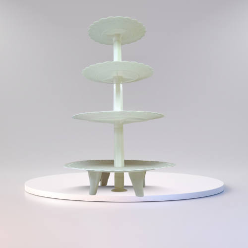 ستاند كيك بلاستيك 5 أدوار (ستايل عام) – طقم 1