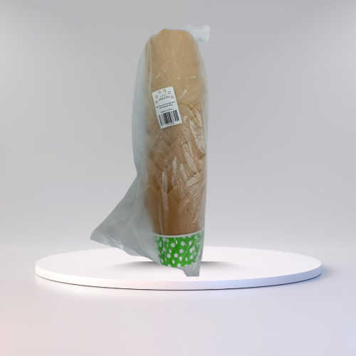 كب ورق كيك توليب دائري لون بني فاتح (مقاس 5×15 سم)...