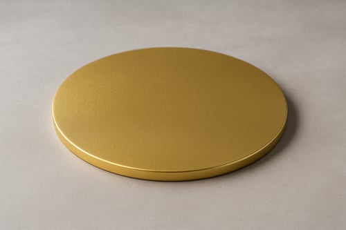 قاعدة كيك دائري لون ذهبي 10 كيلو مقاس 24 سم