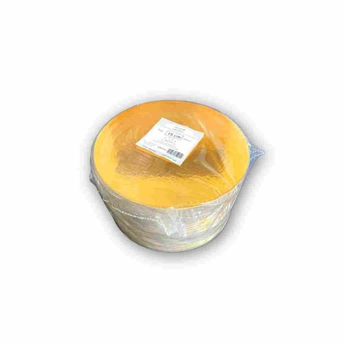 قاعدة كيك دائري لون ذهبي مقاس 15 سم 30 قطع