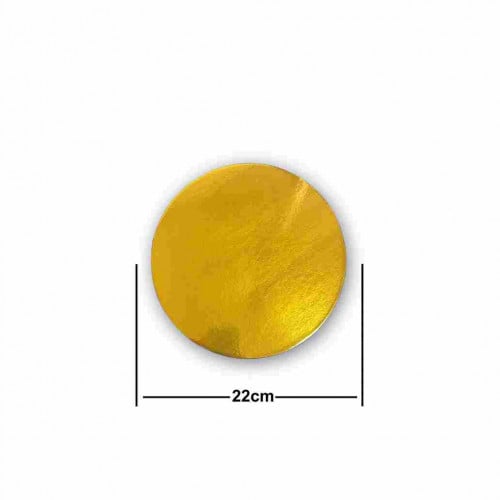 قاعدة كيك دائري لون ذهبي 10 كيلو مقاس 22 سم