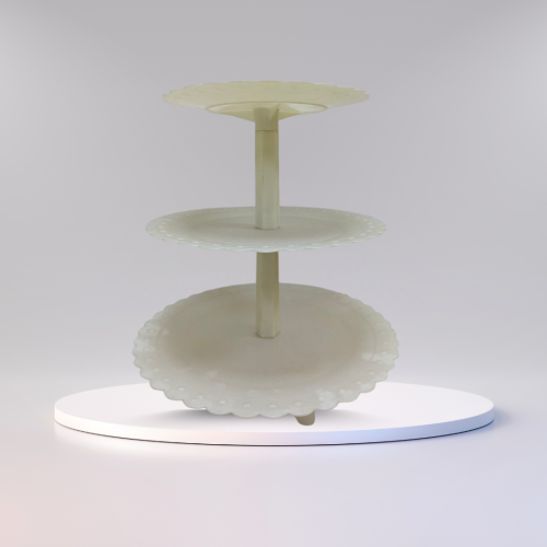 ستاند كيك بلاستيك 3 أدوار (ستايل عام) – طقم 1