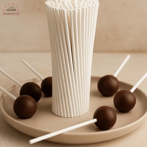 اعواد مصاص ابيض مقاس كبير 50 عود