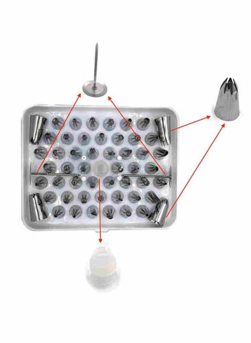 مجموعة رؤوس اكياس الكريم 52 قطعة