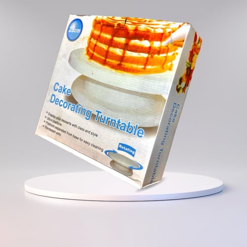 قاعدة دوار للكيك بلاستيك 28 سم