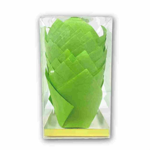 كب كيك توليب 25 قطعه لون اخضر