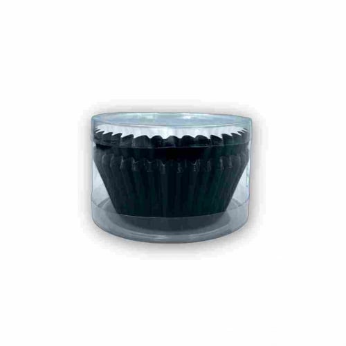 كب كيك ورقي مغلف بالألمنيوم لون أسود