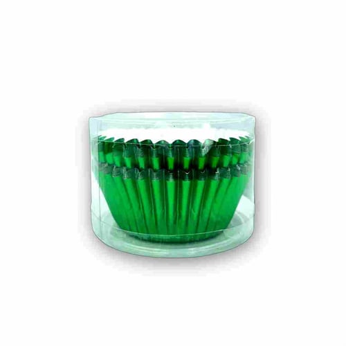 كب كيك ورقي مغلف بالالمنيوم لون اخضر