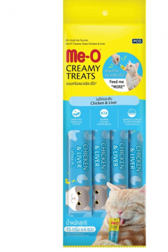 ميو كريم مكافئات بنكهة الدجاج والكبدة (4 أكياس ×15...