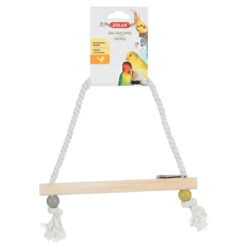 زولكس حبل ارجوحة مع غصن خشبي للطيور