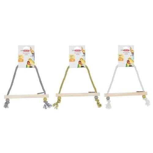 زولكس حبل ارجوحة مع غصن خشبي للطيور