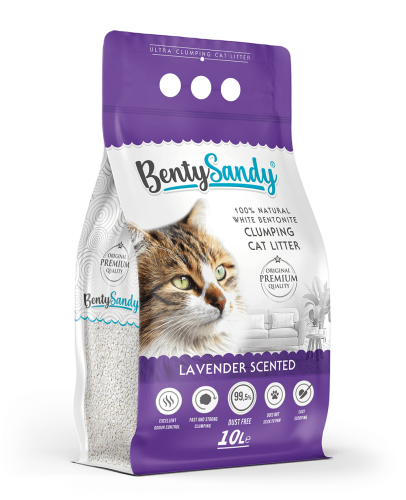 رمل قطط Bentysandy 10Lit لافندر