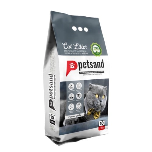 بيت ساند رمل تركي للقطط برائحة الكربون 10 لتر