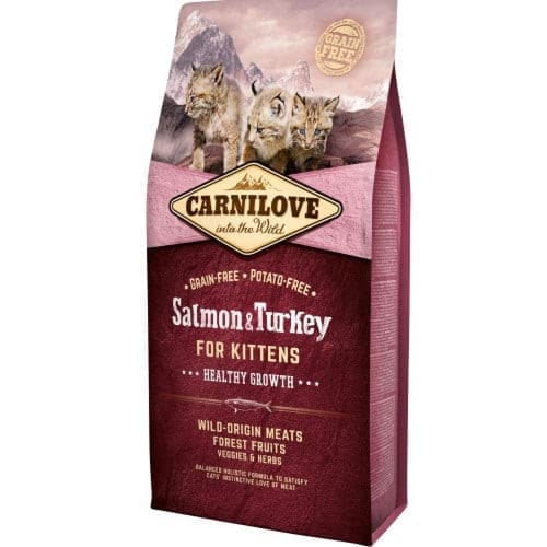 كارنيلوف طعام جاف للقطط الصغيرة سالمون وديك رومي