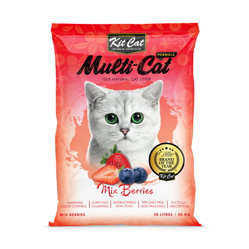 كت كات رمل توت وفراولة 20kg