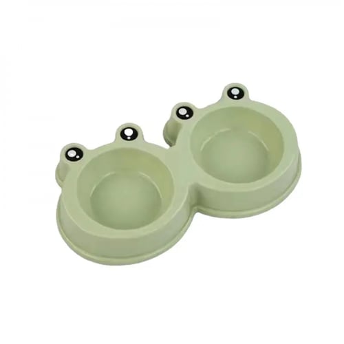 وعاء مزدوج بلاستيك المقاوم للصدأ أواني طعام للحيوا...