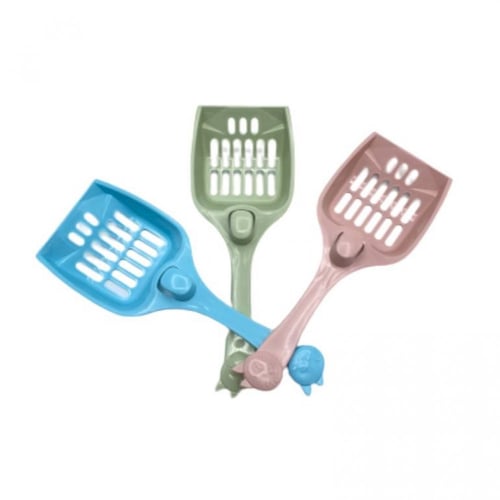 مجرفة لتنظيف رمل القطط بألوان مختلفة