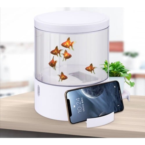 حوض سمك مكتبي دائري شفاف SOBO Mini Aquarium Q-1
