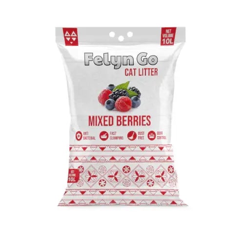 FELYN GO sand for cats with raspberry and strawber...