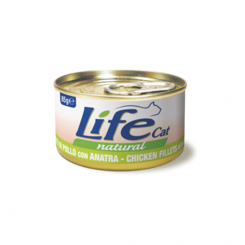 لايف كات معلبات طعام رطب للقطط فيلية الدجاج مع الب...