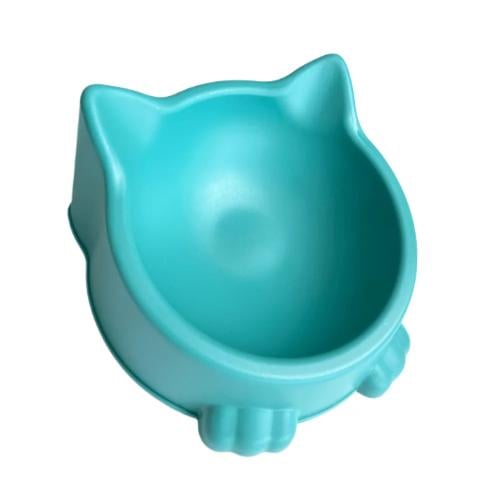 وعاء طعام للحيوانات الأليفة على شكل وجه قطة