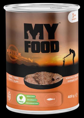 MY FOOD معلبات قطط باتيه سالمون 400g