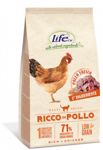 لايف كات بالدجاج - قليل الحبوب للقطط البالغة 1.5