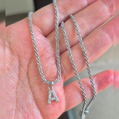 Initial stainless steel necklace