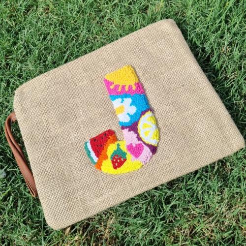 Letter J Medium sized pouch
