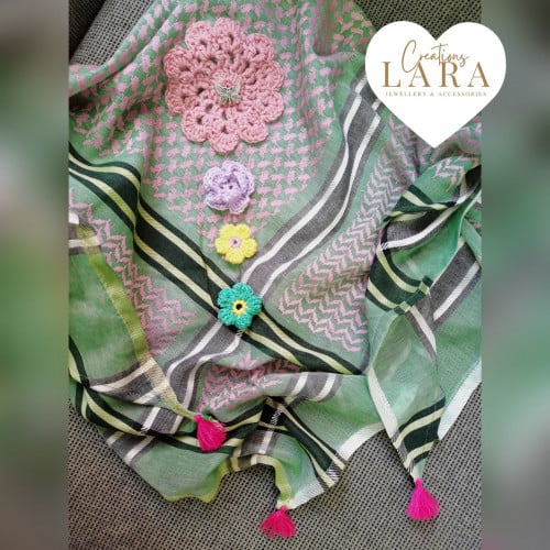 Green pink shemagh